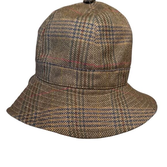 House of Donegal Men's Tweed Ireland Walking Bucket Hat Wool Feather Detail Sz L - Picture 3 of 6